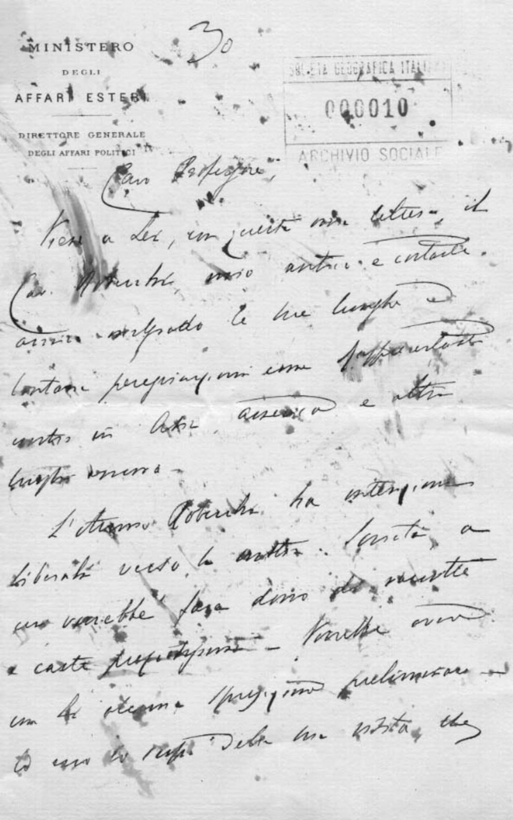 Giacomo Malvano a Giuseppe Dalla Vedova 4.1.1886