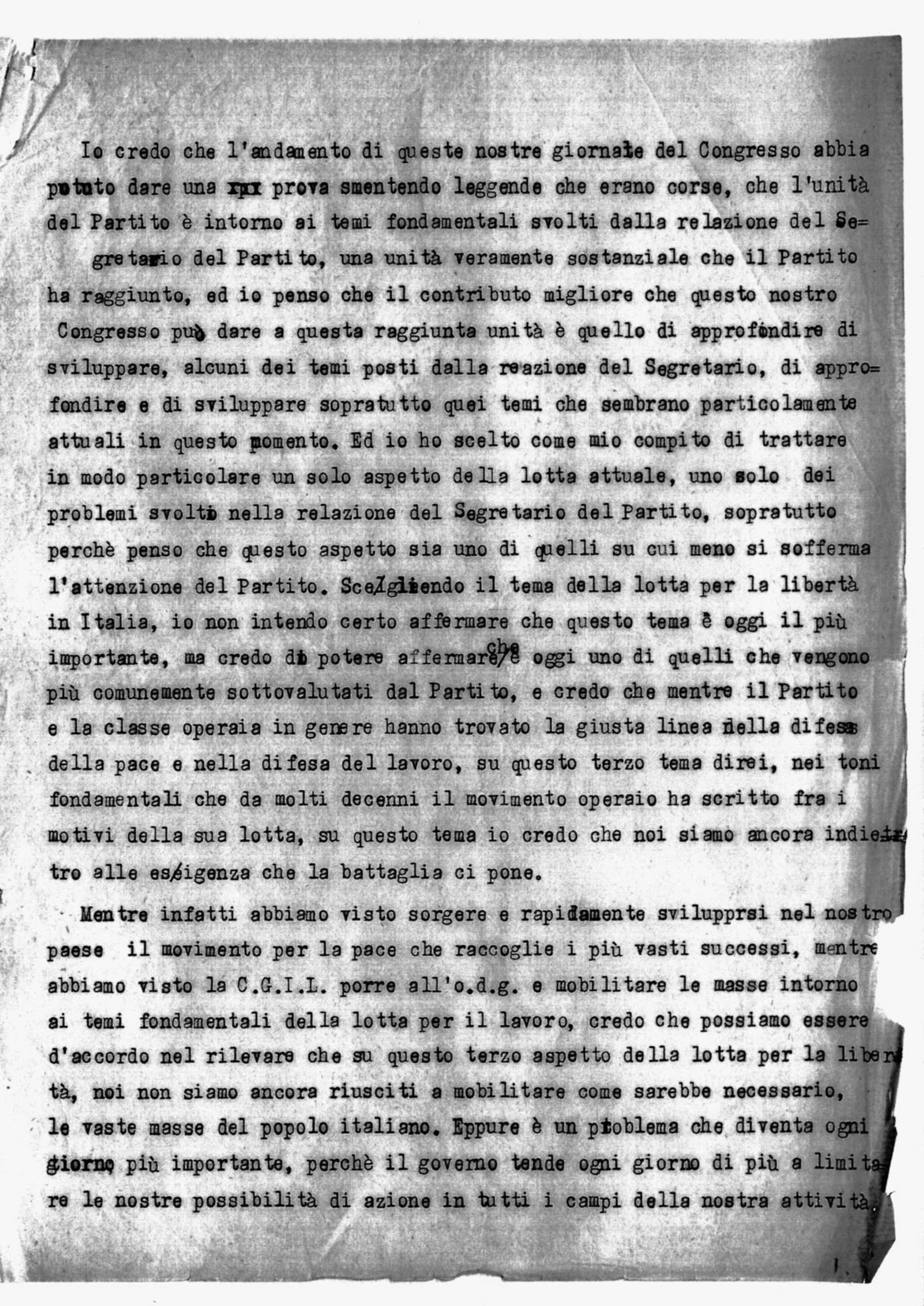 L. Basso, "Discorso al XXIX Congresso"