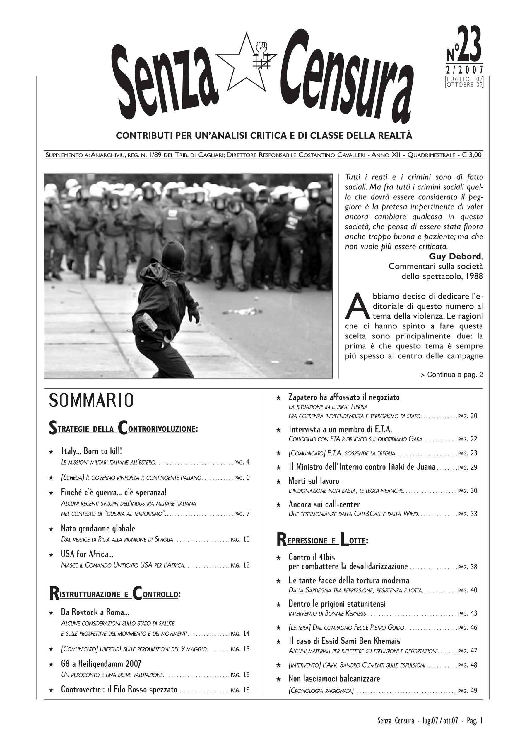 Senza Censura n°23 - luglio 2007
