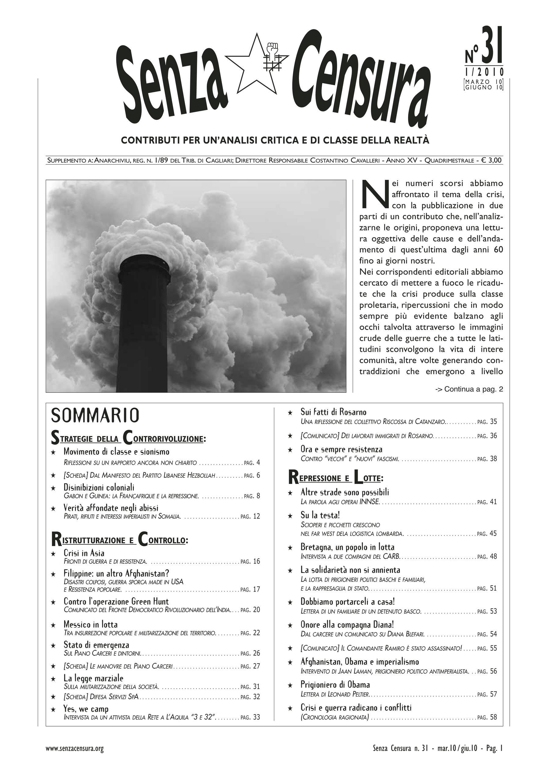 Senza Censura n°31 - marzo 2010