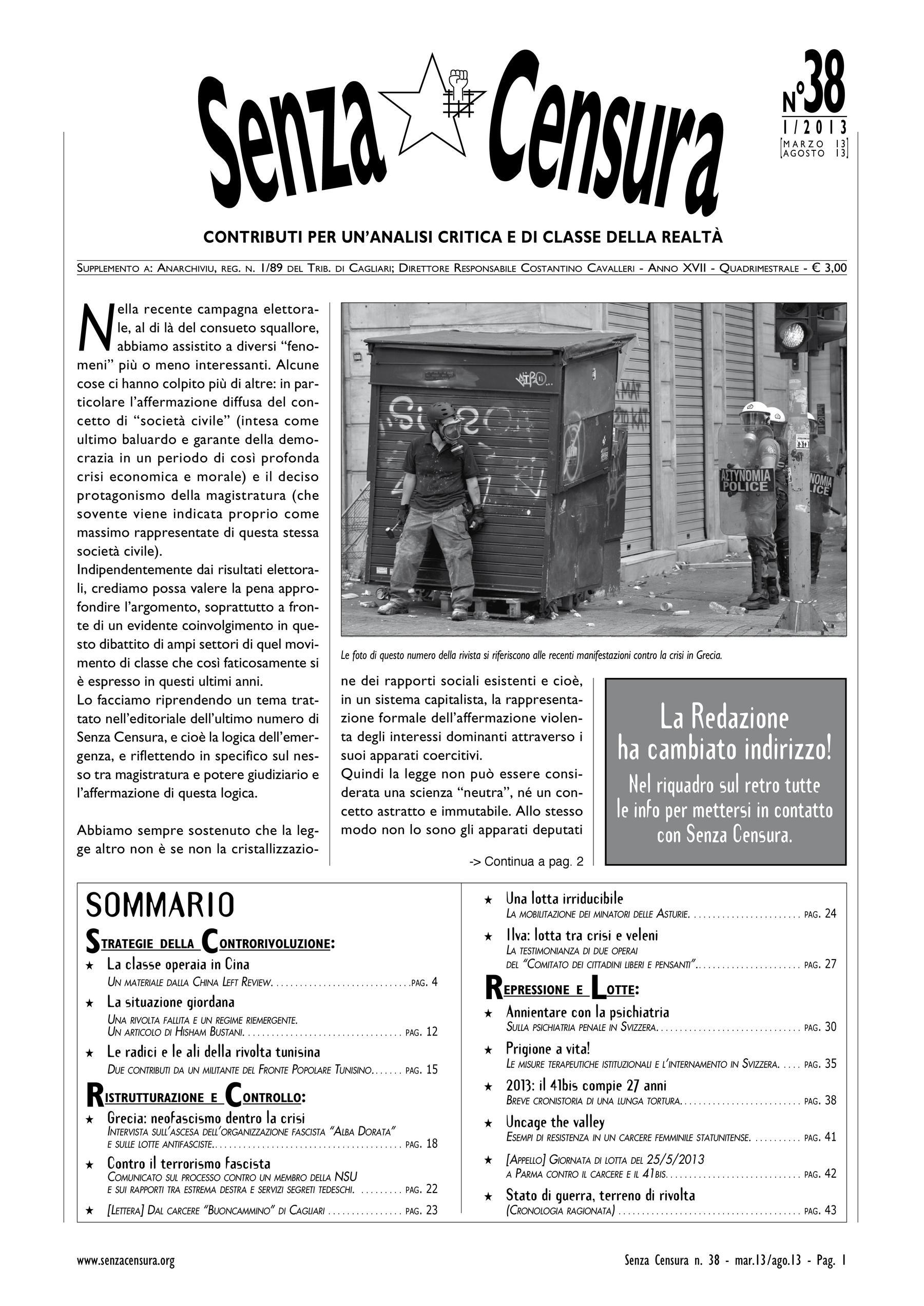 senza Censura n°38 - marzo 2013