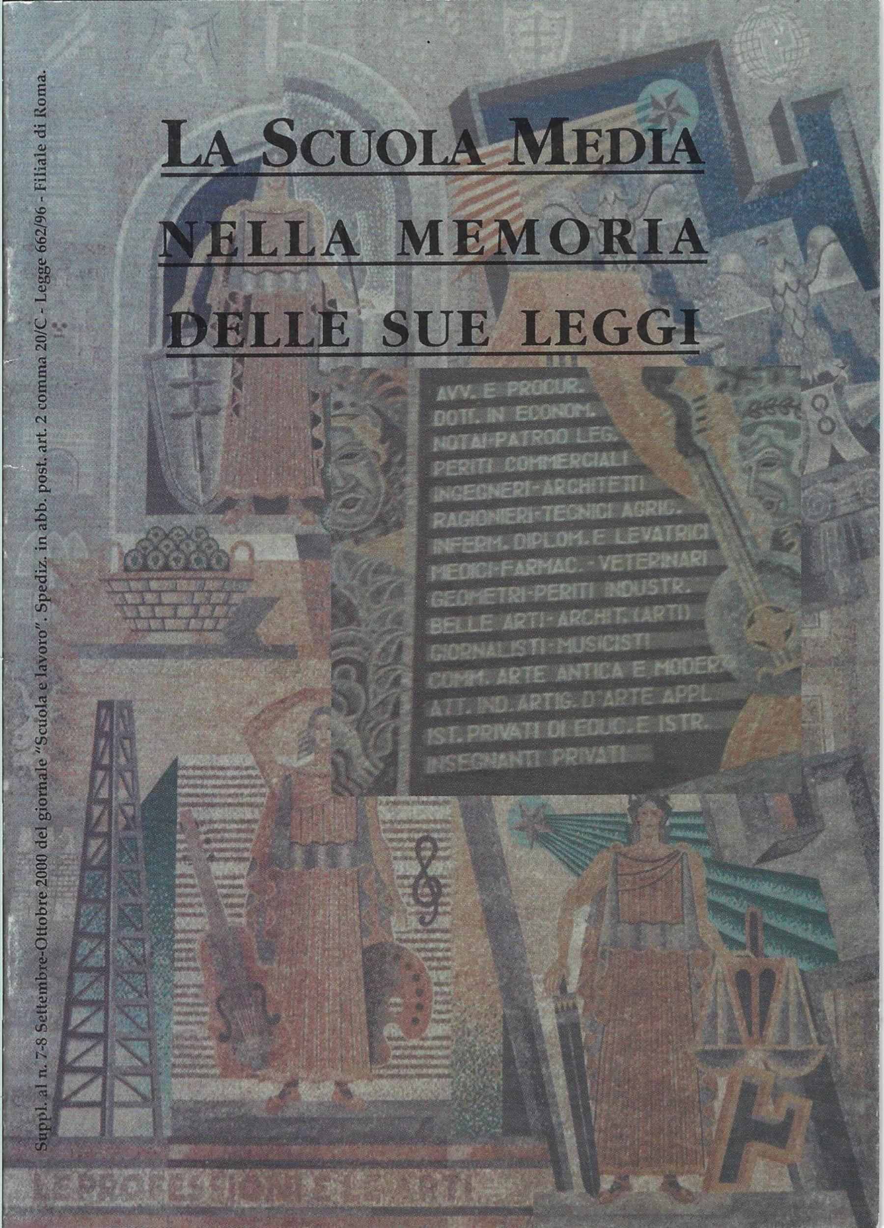 Fortunato Depero, Le Professioni e le Arti, Grande mosaico in pietre policrome realizzato sulla parete esterna del Museo delle Scienze – Roma-EUR 1942
L'immagine è utilizzata per il frontespizio della tessera del Sindacato sociale scuola e per la copertina di pubblicazioni edite dal Sindacato.