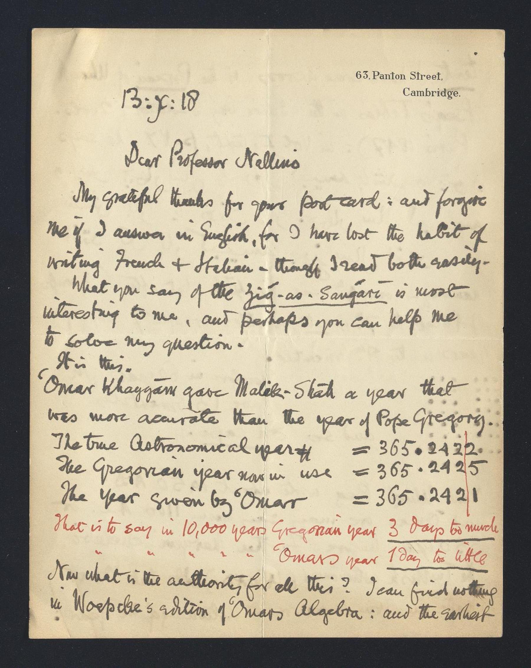 Le Strange, Guy, 1918