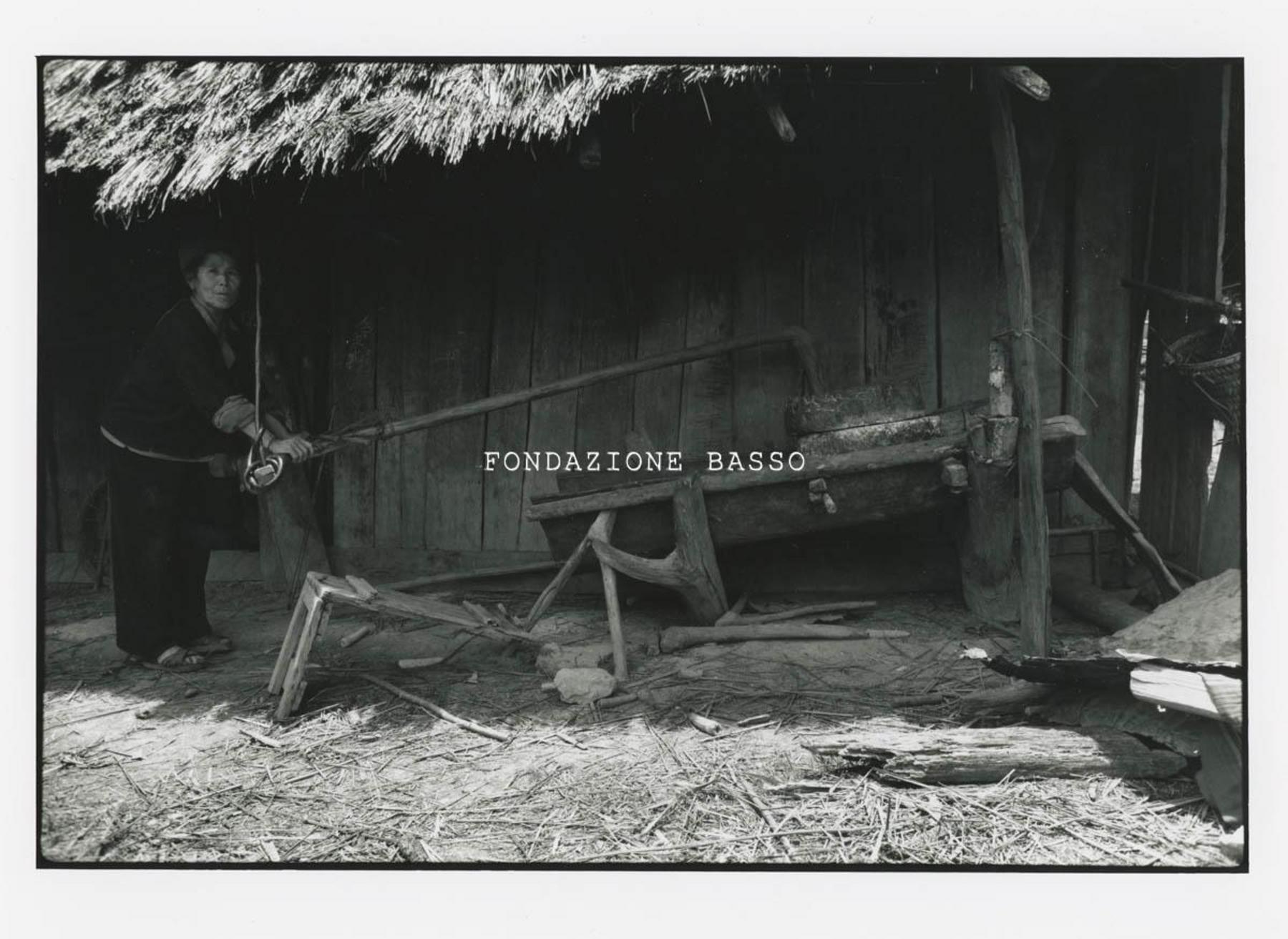 Mortaio per la macina del riso